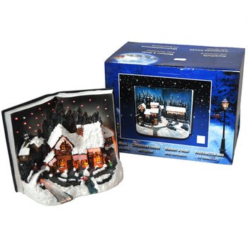 CHRISTMAS VILLAGE IN BOOK FORM WITH GLOW LIGHTING