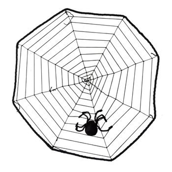 GREAT DECORATION SPIDER WEB WITH SPIDER (8st).