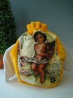Small Faux Fur Gift Bag with Angel Wings (Pack of 2)