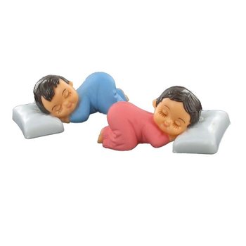 CAKE TOPPER - SLEEPING BABY ON PILLOW (56 pcs)