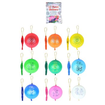 MIX DESIGN PUNCH BOUNCE BALLOONS (50 pcs)