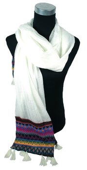 Luxury Ibiza Look Scarf Cream (1 pc)