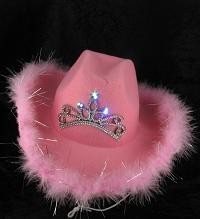 COWBOY HAT WITH LIGHT - PINK (6 pcs.)