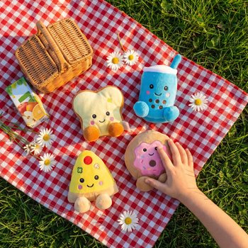 PLUSH FOOD FIGURES - 13 CM - MIXED DESIGNS (12 pcs)