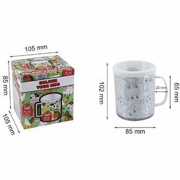 Farm Animals - Color Your Own Drinking Cup (2-Pack)