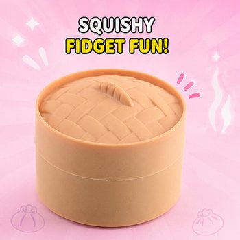 RAGE - Squishy SUGAR EDITION Bun Dumplings SMALL (5.3 x 5.3 x 4.1 cm) Viral 2026 Fidget Toy (24 pcs)