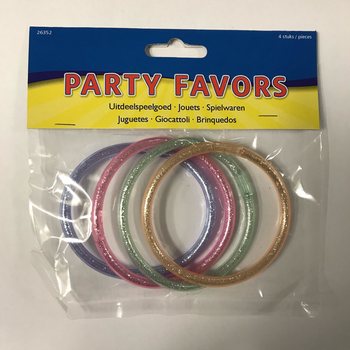 4 Pieces of GLITTER BRACELETS (12pcs).