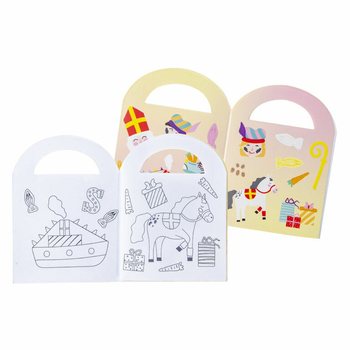 SMALL - SINTERKLAAS - COLORING BOOKS WITH STICKERS (48 pcs.)