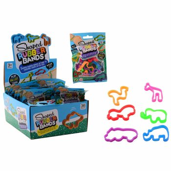 6-Piece Rubber Band Set Wild Animals in Display (36 pcs.)