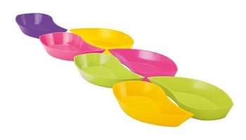 Zak! Designs Table Art Flora Leaf Snack Set, 7-Piece (1 set)