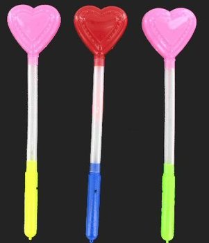 LED Glow Wand - Heart Model (10 pcs)