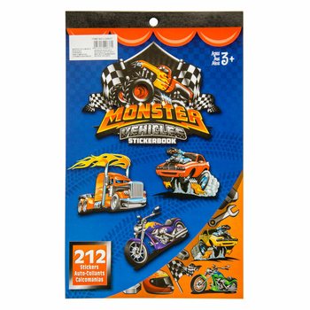 212-PART MONSTER TRUCK STICKER BOOK (12pcs)