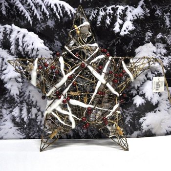 FLASHING STAR CHRISTMAS DECORATION 45 CM. (2st.)