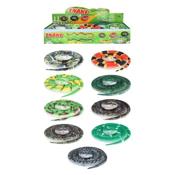 SNAKES - 60 CM LONG MIX TYPES IN DISPLAY (36pcs.)