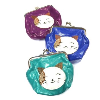WALLET (CHILD) MIX COLORS KITTEN (6pc)