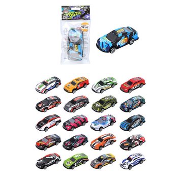 GRAB BAG PULL BACK SPORT CARS - MIX COLORS (24pcs.)