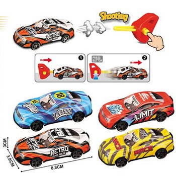 Metal Key-Launcher Toy Car - Mixed Colors (24 Pcs)