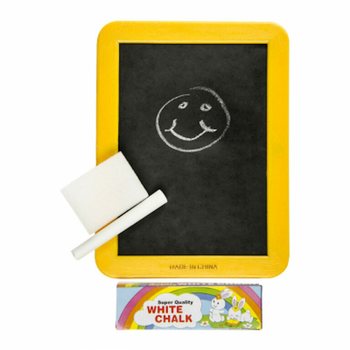 CHALKBOARD WITH SPONGE AND CHALK - MIXED COLORS (12 pcs.)