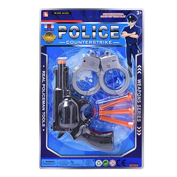 Police Toy Set on Card - 2 Assorted Types (6 pieces)