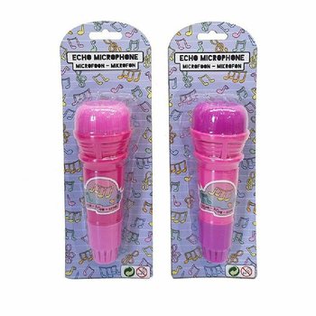Pink Echo Microphone for Girls on Card (12 pcs)