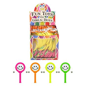 SPIN SMILEY HAND DRUM IN DISPLAY (72 pcs)