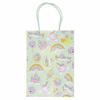 Unicorn Paper Gift Bags - 12-Pack (16x9x22 cm)
