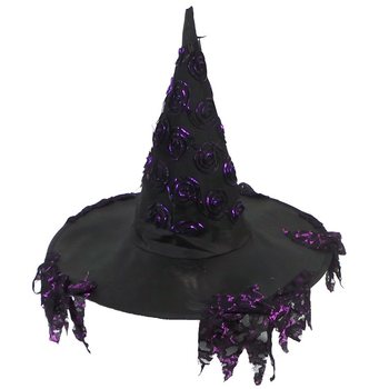 Witch Hat with Purple Fringes (6 pcs)