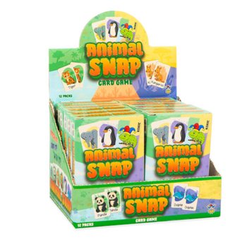 ANIMAL SNAP CARD GAME - ANIMAL CARD GAME WITH 36 CARDS - IN DISPLAY (12 PCS)