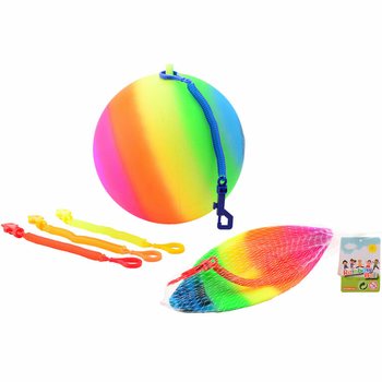 RAINBOW BALL WITH CORD / BUNGEE BALL &Oslash;23 Cm (36 pcs.)