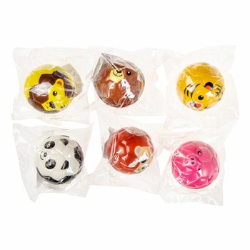 Foam Animal Faces Balls &Oslash; 6.3 cm in Display (24 pcs)