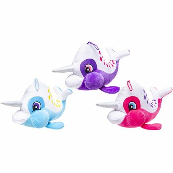 Plush Narwhal with Horn - 23 cm - Assorted Colors (12 pcs)
