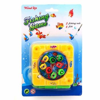 WIND-UP FISHING ROD GAME - DISPLAY OF 12 PCS