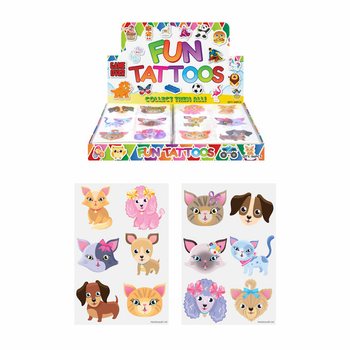 Fun Tattoos: Cats & Dogs (96 pc Display)