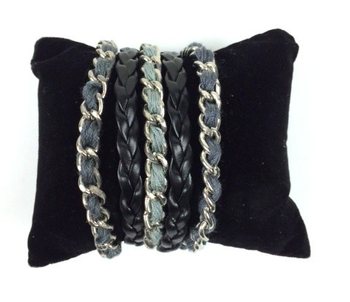 Bracelet Black/Grey - Ibiza Style (1 pc.)