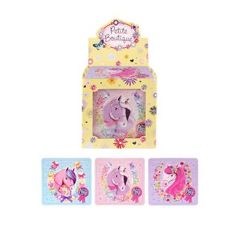PUZZLE - PONY / HORSES, 13 x 12 Cm. IN DISPLAY (108st.)