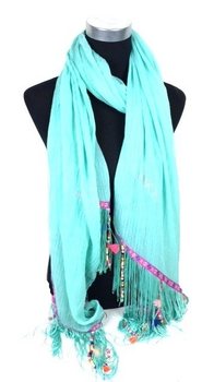 Ibiza Style Scarf Turquoise (1 pc)