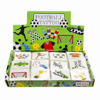 Fun Tattoos Football Theme - Display of 48 Packs (12 Tattoos per Pack)