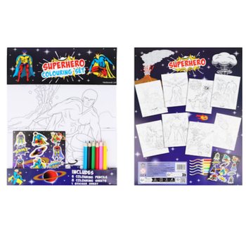 LARGE COLOR SET - MODEL: SUPERHEROES - Dimensions 22x30x1 CM (12 pcs.)