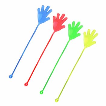 STICKY HAND ON STRING - MIXED COLORS (12 pcs)
