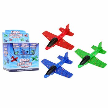 FOAM AIRPLANE / AIRPLANE 17 CM LONG - IN DISPLAY (18 pcs.)