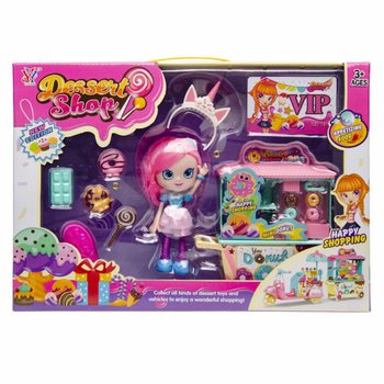 DONUT SHOP PLAYSET WITH DOLL AND MANY ACCESSORIES - IN LUXURY GIFT BOX (1 pc)