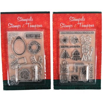 DISPOSABLE TRANSPARENT CHRISTMAS STAMPS (12st).