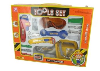 Large Toy Tool Set with Chainsaw