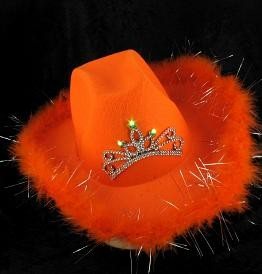 Light-Up Cowboy Hat - Orange (6 pcs.)