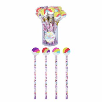 Rainbow Unicorn Pencil with Eraser (24 pcs)