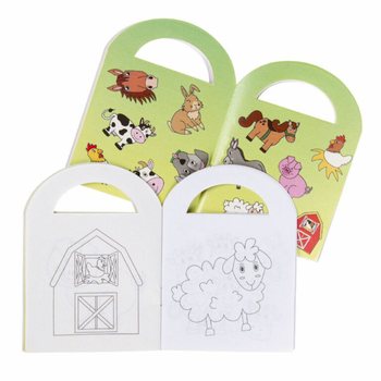 Farm Coloring Books with Stickers (48 Pcs)