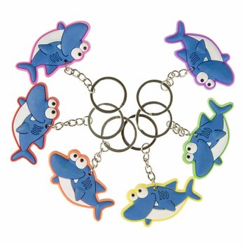 Shark Keychains - Assorted Colors (48 Pcs)