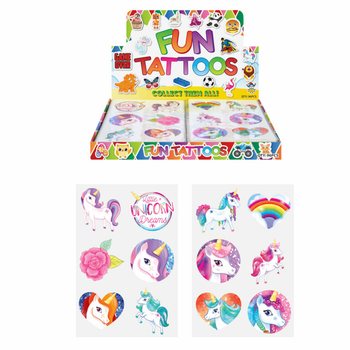 Unicorn Fun Tattoos: Display Pack (96 pcs)