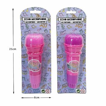 Pink Echo Microphone for Girls on Card (12 pcs)