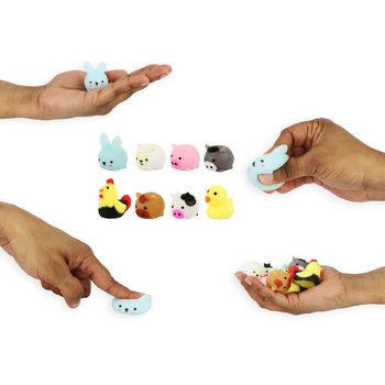 LUCKY DIP SQUISHY - FARM ANIMALS - IN DISPLAY BOX (96 pcs)